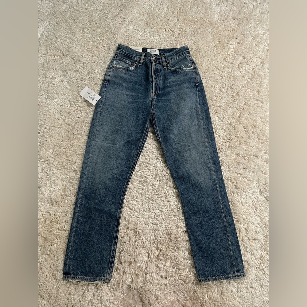 Agolde Riley High Rise Straight Crop Jeans Size 24